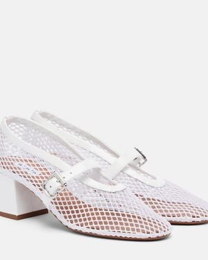 Alaïa Salones Mary Jane Babies De Malla - Blanco