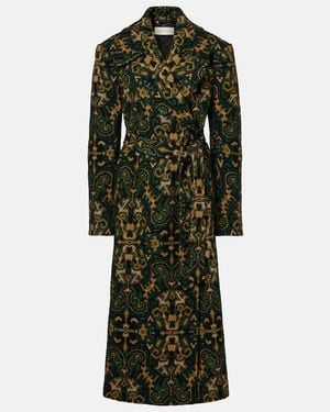 Dries Van Noten Abrigo Rafaella Estampado - Verde