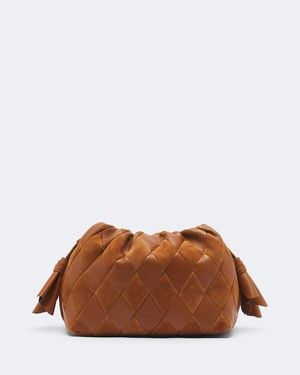 Zimmermann Cloud 91 Medium Leather And Suede Clutch - Brown