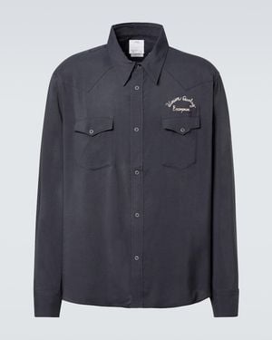 Visvim Hemd Four Corners Aus Canvas - Schwarz