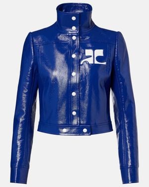Courreges Reedition Vinyl Jacket - Blue