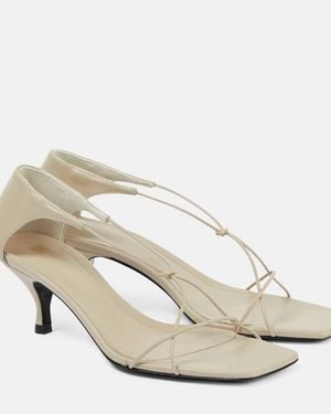 TOTEME Knot Leather Sandals - White
