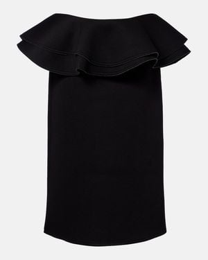 Plan C Ruffled Midi Skirt - Black