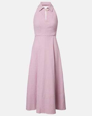 Veronica Beard Mackey Cotton-Blend Midi Dress - Pink