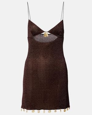 Oséree Lumiere Cutout Minidress - Brown