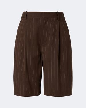 Ralph Lauren Striped Wool Shorts - Brown