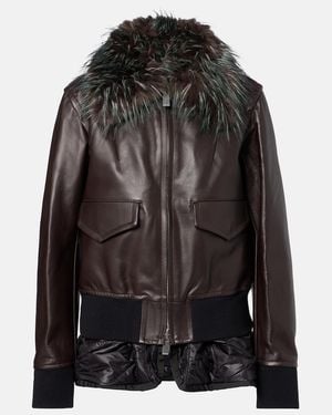 Sacai Leather Jacket - Black