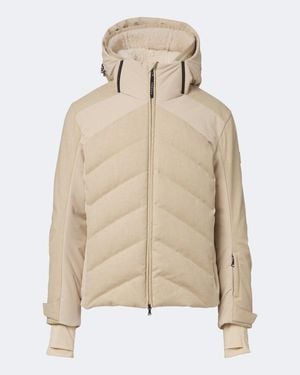 Bogner Flann Flannel Down Ski Jacket - Natural