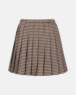 Moncler Minirock Aus Einem Baumwollgemisch - Braun