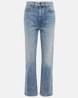 KHAITE High-rise Straight Jeans - Blue