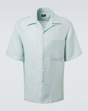 ZEGNA Linen Shirt - Blue