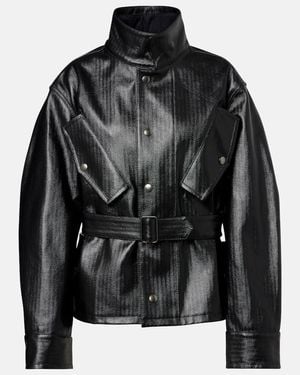 Maison Margiela Herringbone Cotton Jacket - Black