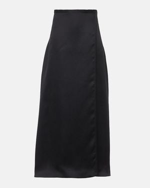KHAITE Mila Silk Maxi Skirt - Black