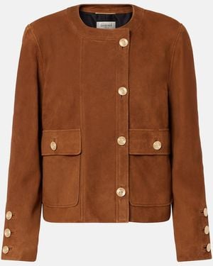 Saint Laurent Suede Jacket - Brown