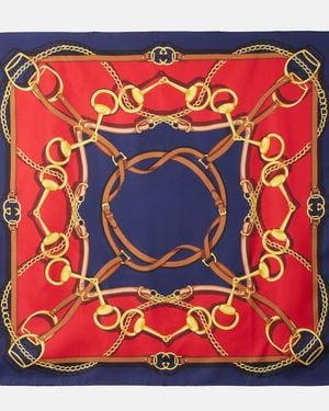 Gucci Wendbares Tuch Aus Seiden-Twill - Rot