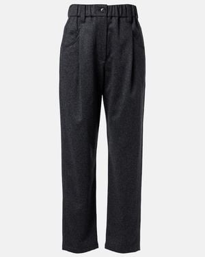 Brunello Cucinelli Gerade Hose Aus Wolle - Blau