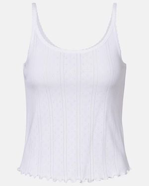 Rohe Pointelle Cotton Tank Top - White