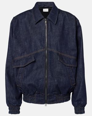 Magda Butrym Oversized Denim Bomber Jacket - Blue