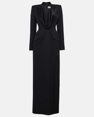 McQueen Long Jacket Dress - Black