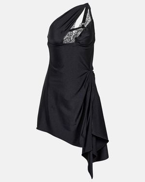 Coperni One-Shoulder Cutout Minidress - Black