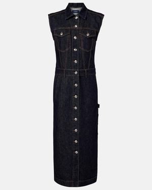 Sportmax Farfalla Denim Midi Dress - Blue