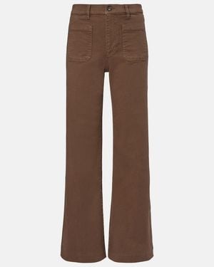 FRAME Refined Wide-Leg Jeans - Brown