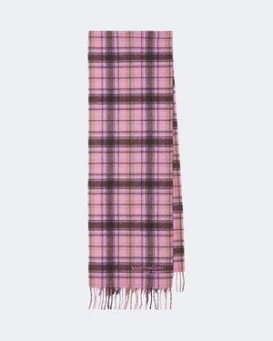 Acne Studios Plaid Cashmere And Wool Scarf - Purple