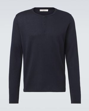 The Row Henley-Top Ayan Aus Kaschmir Und Seide - Blau
