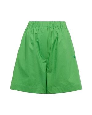 Nanushka Megan Cotton Poplin Shorts - Green
