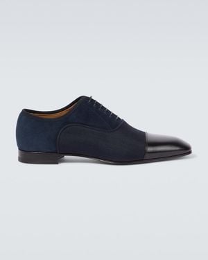 Christian Louboutin Greggo Leather Oxford Shoes - Blue