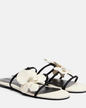 Zimmermann Orchid Leather Sandals - White
