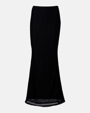 Montce Natalia Crochet Maxi Skirt - Black