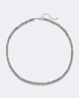 Sydney Evan Halskette Aus Quarz Mit Diamanten Mit 14Kt Gelbgold - Weiß