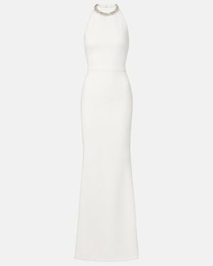 Givenchy Abito Lungo Con Cristalli - Bianco