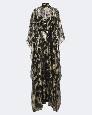 Taller Marmo Kintsugi Silk-Blend Fil Coupe Kaftan - Black