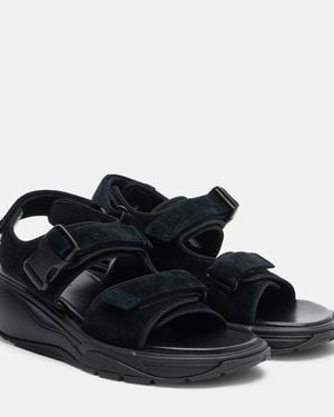 Phoebe Philo Suede Sandals - Black