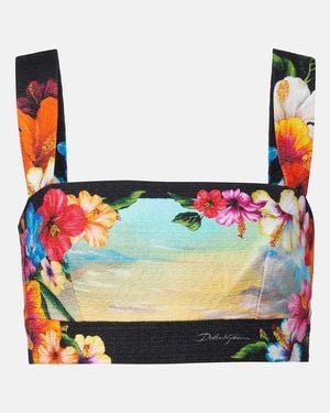 Dolce & Gabbana Printed Crop Top - Multicolor
