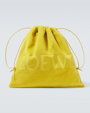 Loewe Paula's Ibiza Medium Logo Terry Pouch - Yellow