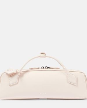 Alaïa Le Teckel Leather Clutch - Natural