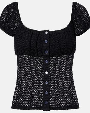 Montce Top Millie De Croche - Negro