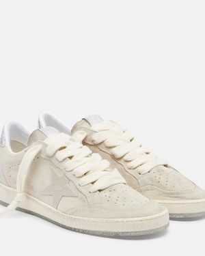 Golden Goose Ball Star Suede Sneakers - White