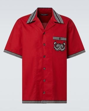Dolce & Gabbana Shirt With Bandana Print On Front And Back - Red