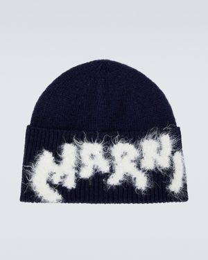 Marni Beanie aus Schurwolle - Blau