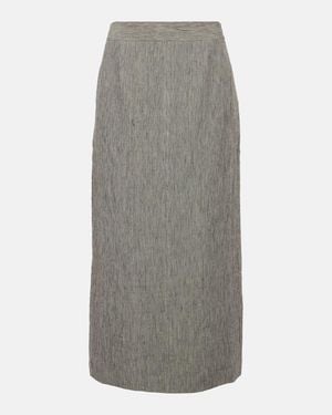 TOVE Romilie Linen Maxi Skirt - Gray