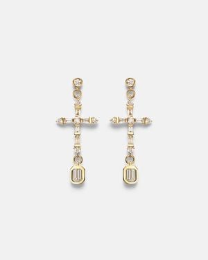 SHAY Pendientes De Oro De 18 Ct Con Diamantes - Blanco