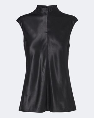 FFORME Rhea Satin Top - Black