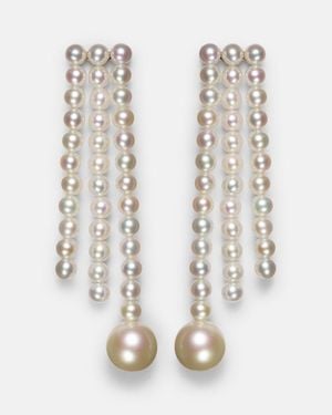 Sophie Bille Brahe La Valse 14Kt Earrings With Pearls - White