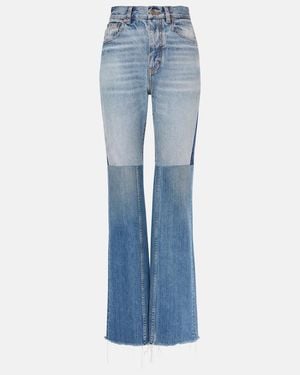 Chloé Patchwork Flared Jeans - Blue