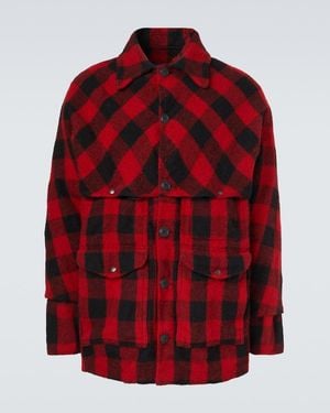 Junya Watanabe Checked Wool Jacket - Red