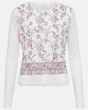 Giambattista Valli Embroidered Cashmere And Silk Cardigan - White
